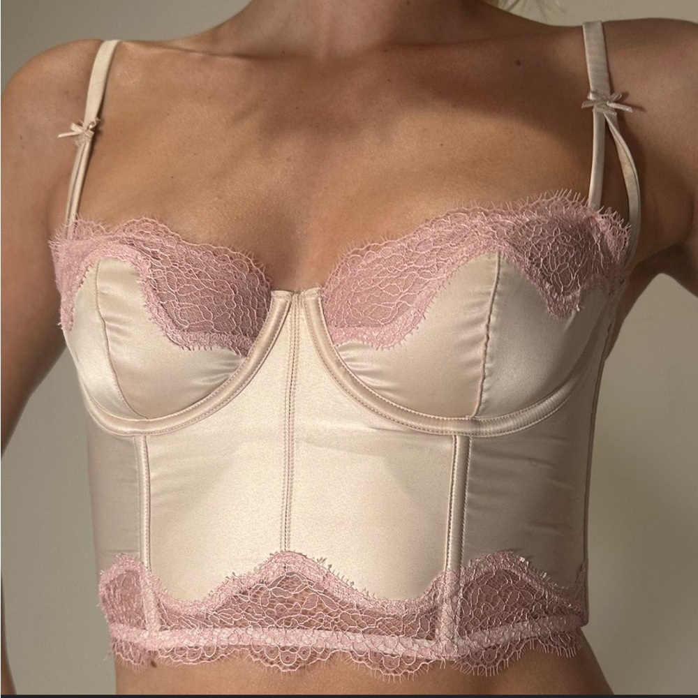 victoria’s secret dream angels unlined long line balconette bra corset - Picture 4 of 15